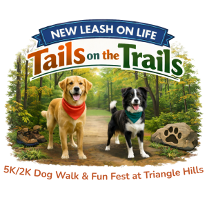 New Leash on Life 5K Run and 2K Dog Walk logo