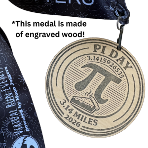 Pi Day 5K Virtual Race 2026 – 3.14 Miles & Wooden Medal logo