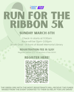 Run the Ribbon: American Cancer Society logo