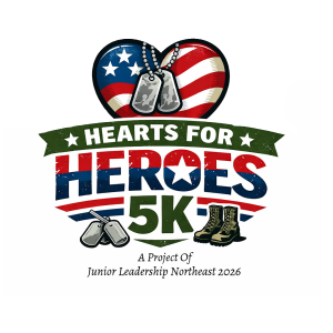 Hearts For Heroes 5k Run and Walk logo