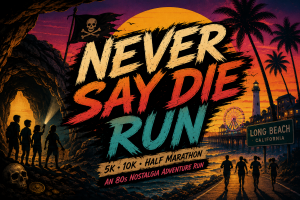 Never Say Die Run 5K. 10K. Half Marathon An 80s Nostalgia Adventure Run homepage