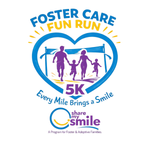Share My Smile Foster Care Fun Run logo
