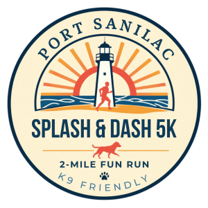 Port Sanilac Splash & Dash                                        5K & 2M Fun Run (All K9 Friendly) logo