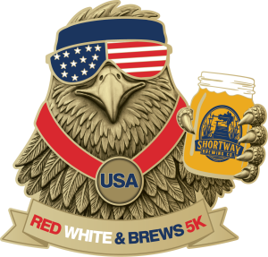Red White & Brews 5k logo