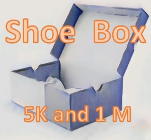 Shoebox 5K and 1 Mile Run/Walk logo