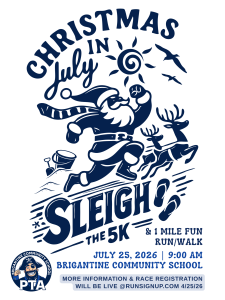 Christmas in July 5K & 1 Mile Fun Run/Walk logo