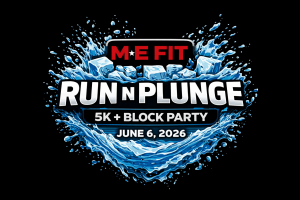 M*E Fit Run N Plunge 5k + Block Party logo