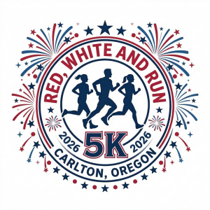 Red, White and Run 5k logo