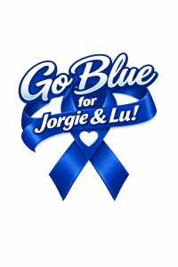 Go Blue for Jorgie & Lu 5k logo