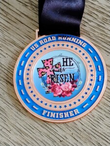 He is Risen Virtual 5K, 10K, 13.1M, & 26.2M (April 2026) — race logo