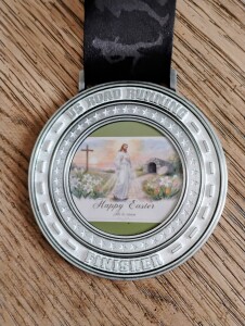 Happy Easter Virtual 5K, 10K, 13.1M, & 26.2M (April 2026) — race logo