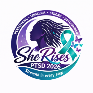She Rises PTSD Virtual Run/Walk 5K 2026 logo