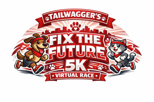 Tailwagger's Fix the Future Virtual 5k and 1 Mile Family Fun Walk & Dog Jog for Spay/Neuter! logo