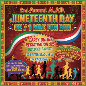 M.A.D. Juneteenth 5K logo