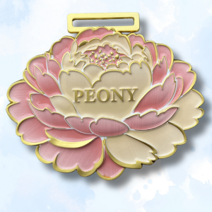 Peony Virtual Race | 1M 5K 10K Half Marathon & Marathon | Language of Flowers Collection logo
