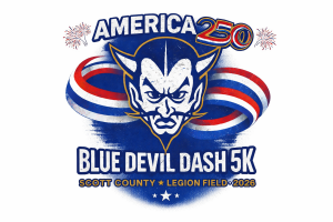 America 250 Blue Devil Dash 5K logo