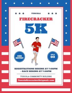 Tuscola Firecracker 5K logo