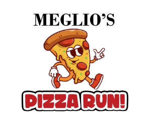 Meglio's Run for the Pizza 5K logo