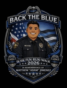 BACK THE BLUE 5K/10K FUN RUN/WALK IN REMEMBRANCE OF MATTHEW "ADAM" JIMENEZ logo