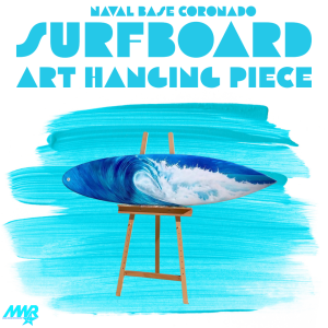 Surfboard Art Hanging Piece logo