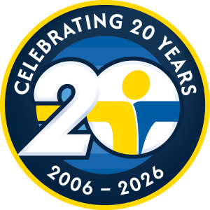Tri Faster Cheers to 20 Years 5k logo