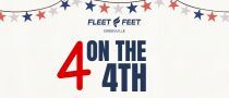 4 on the 4th: Stars, Stripes and Strides logo