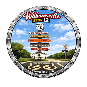 Solidarity Sidekick down Route 66 - Stop 12- Williamsville 6.6K logo