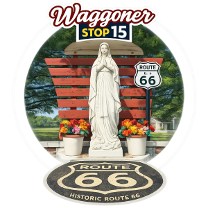 Solidarity Sidekick Down Route 66 – Stop 15– Waggoner 6.6K logo