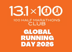 100 Half Marathons Club - 2026 Global Running Day Club Mileage Challenge logo
