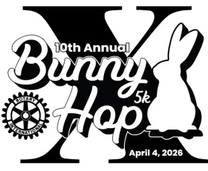 10th Antioch Rotary Club Bunny Hop 5K a.k.a. Antioch Rotary BunnyHop "X" logo