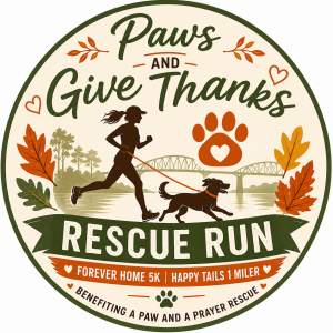Paws and Give Thanks Rescue Run 5K logo