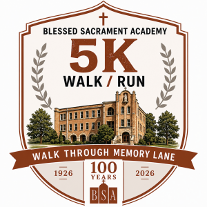 Blessed Sacrament Academy 5K logo