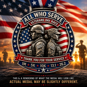 Veterans Day Virtual Race 2026 | 1M, 5K, 10K, Half Marathon & Marathon logo
