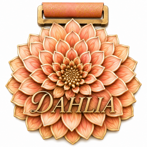 Dahlia Virtual Race 2026 | Language of Flowers Series 1M 5K 10K Half Marathon & Marathon logo