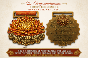 Chrysanthemum  Virtual Race 2026 | Language of Flowers Series 1M 5K 10K Half Marathon & Marathon logo