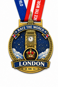London Virtual Race 2026 | Race the World Series | 1M 5K 10K 13.1 26.2 logo