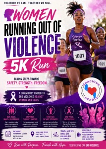 Women Running Out of Violence 5K Run logo
