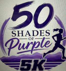 The Goddess 50 shades of purple 5k logo
