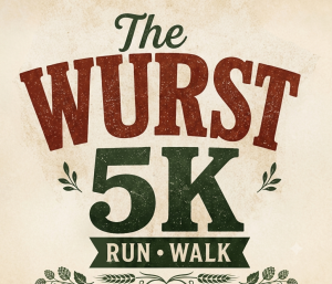 The Wurst 5k run/walk logo