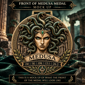 Medusa Virtual Race – Gods & Warriors Series | 1M 5K 10K 13.1 26.2