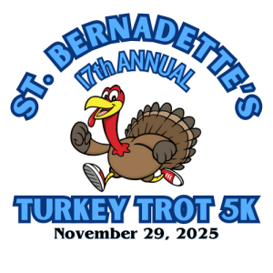 St. Bernadette's 17th Annual Turkey Trot 2025 logo