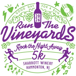 Run the Vineyards - Rock the Night Away 5K logo
