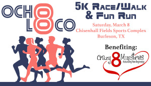 Ocho Loco 5K Race/Walk & Fun Run logo