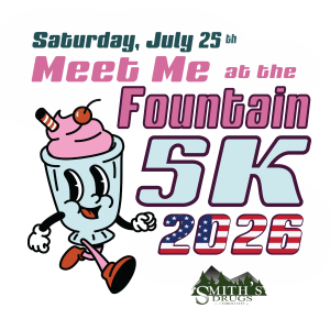 Meet Me at the Fountain 5k logo