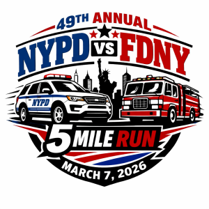 49th Annual NYPD vs FDNY 5 Mile Run logo
