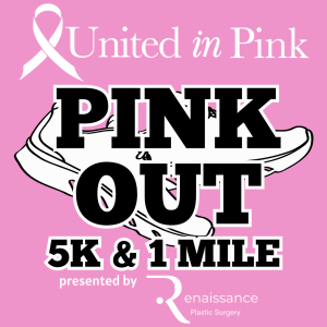 PINK OUT 5K & 1 MILE hosted by United in Pink logo