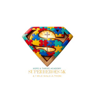 SUPERHEROES 5K AND 1 MILE WALK-A-THON logo