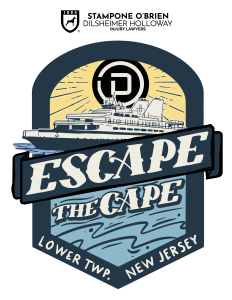 Stampone O'Brien Dilsheimer Holloway Escape the Cape Triathlon logo