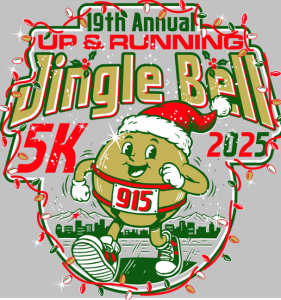 UP AND RUNNING Jingle Bell 5K Run/walk logo