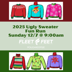 Fleet Feet Poughkeepsie's 2025 Ugly Sweater Run logo